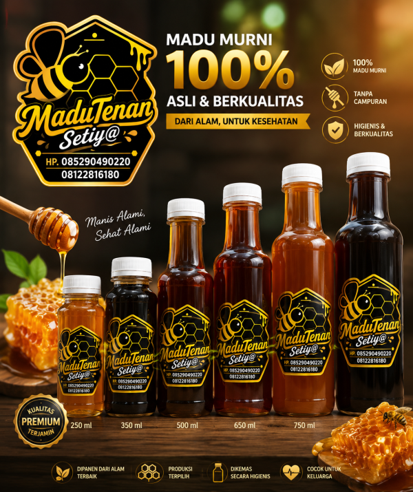 Madu Tenan 350ml – Madu Pilihan Berkualitas untuk Kesehatan Keluarga