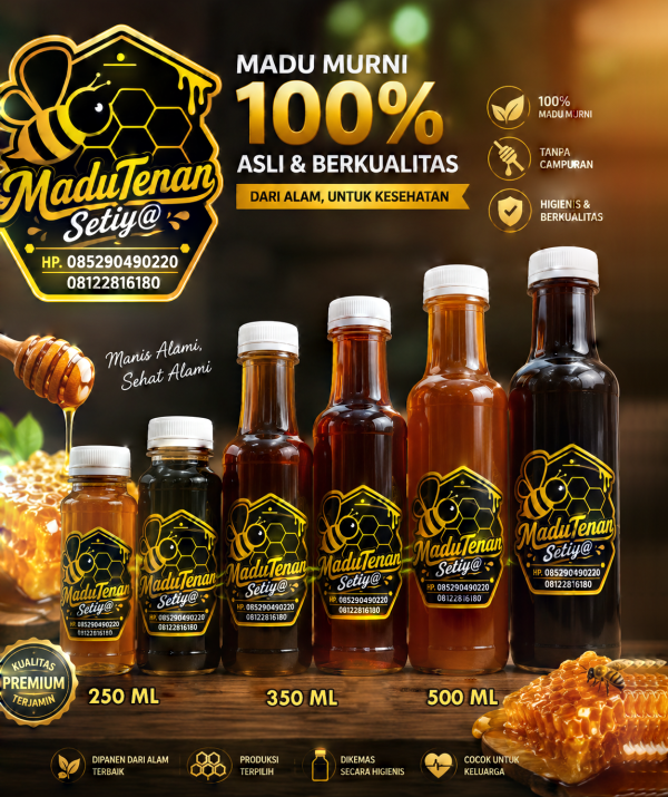 Madu Tenan 500ml – Madu Pilihan Berkualitas untuk Kesehatan Keluarga